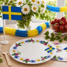 Bordsflagga 5x8 cm - H: 15 cm - Svenska Flaggan