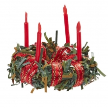 Miniatyr Adventskrans med Ljus - 4 cm