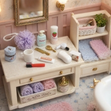 Miniatyr Badrumstillbehör Badrum Toalett