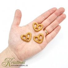 Miniatyr Brezel Kaka - 3 st - 2,5 cm