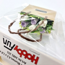 Miniatyr Blomsterkasse Med Rosor - 5,6 cm