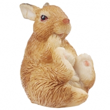 Miniatyr Figur - Sittande hare - Brun - 4 cm