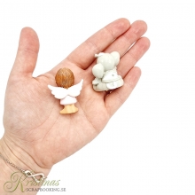 Miniatyr - Skyddsängel Polyresin - Rosa - 4 cm