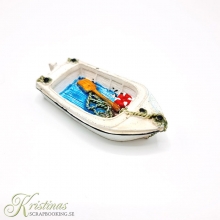 Fiskebåt Miniatyr Polyresin
