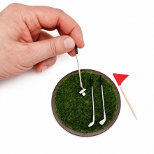 Miniatyr Golf Putting Set med golfklubbor 7 delar