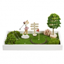 Miniatyr Golf Putting Set med golfklubbor 7 delar