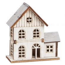 Miniatyr Hus av Trä I Höjd 8 cm Slott Stuga