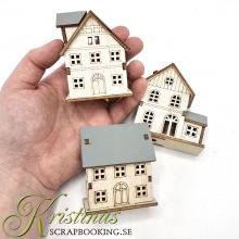 Miniatyr Hus av Trä III Höjd: 8 cm Slott Stuga