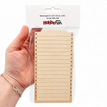 Miniatyr Hylla i trä 16 cm med justerbara hyllplan