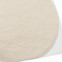 Miniatyr Rund Ryamatta Beige 12 cm