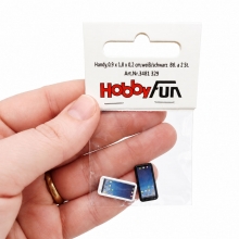 Miniatyrer mobiltelefon svart och vit.