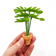Miniatyr Växt Monstera i terrakottakruka 9 cm