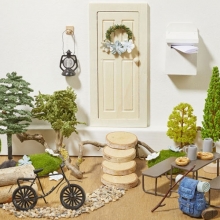 Miniatyr Cykel Svart Metall Dockskåp Fairy Garden Miniatyrträdgård
