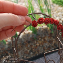 Miniatyr Rosenbåge - 13 cm - Brun Metall