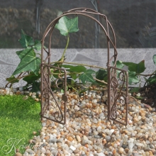 Miniatyr Rosenbåge - 13 cm - Brun Metall