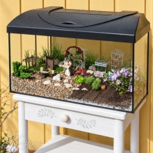 Miniatyr Rosenbåge - 13 cm - Brun Metall