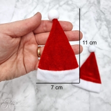 Miniatyr Tomteluva Röd Velour 7x11 cm 2 st Figurtillverkning