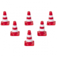 Miniatyr Trafikkoner Röd/Vit 6 st Kreativa Leksaker