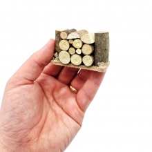 Miniatyr Vedstapel - ca 6 cm