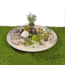 Miniatyr trädgård Fairy Garden Mini Hammock Rustik Metall 11 cm