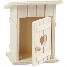 Miniatyr Utedass Trä 8x6,5 cm Hus Slott Stuga