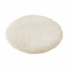 Miniatyr Rund Ryamatta Beige 12 cm