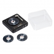Miniatyr Skivspelare med LP-skivor 3 st