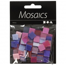 Minimosaik stl. 10 x mm Lila/pink harmoni 25 g Mosaikstenar