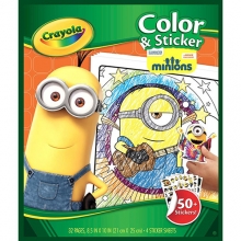 Målarbok för barn Minions med Stickers Disney