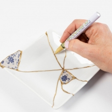 DIY Pysselkit Kintsugi - Dekorativt Fat - Mosaik