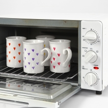 Mugg av Porslin Vita 7,4 cm dia 2 st Kök Badrum