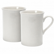 Mugg av Porslin Vita 7,4 cm dia 2 st Kök Badrum