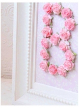 Mulberry Rose Scrapbooking Blommor Pappersblommor pappersrosor 15 mm White / Cerise