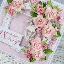 Mulberry Rose Scrapbooking Blommor Pappersblommor pappersrosor 15 mm Latte