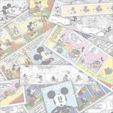 Papper Disney Comic Strip Mickey Mouse Mönstrade Scrapbooking