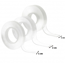 Nano Tejp - 3 Rullar - Transparent Dubbelhäftande Tejp