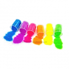 Glitterpulver i Set Neon Rainbow 6 st á 4 g Glitter