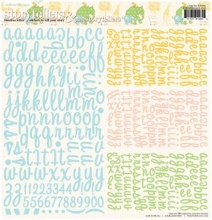 Alfabet 12”x12” Stickers Storytelller New Beginnings Webster’s Pages Siffror Klistermärken