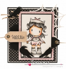 Stämpel CC Design Batty Birgitta Halloweenpyssel Höstpyssel