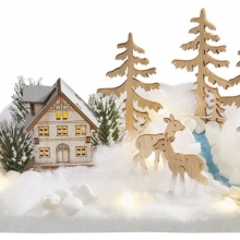 Trädekoration Vintergran 13,5 cm Glitter Höjd: Juldekorationer DIY