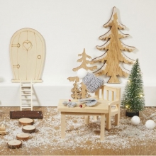 Trädekoration Vintergran 13,5 cm Glitter Höjd: Juldekorationer DIY