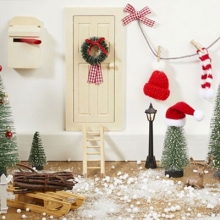 Miniatyr Stege Trä Höjd: 6 cm 2 st Nissedörr