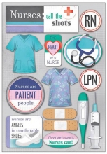 Stickers Nurses 14 delar Karen Foster Klistermärken