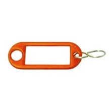 Nyckelbricka med Fönster 54 x 21 mm Orange 5 st Nyckelring