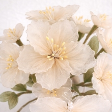 Nylon Tyg, Nylonblomma, Stocking Flowers, Textilblomma Beige