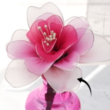 Nylon Blomma Tyg Rosa Textil Stocking Strumpbyxor