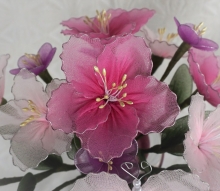 Nylon Tyg Längd: 60 cm Plommon Blomtillverkning