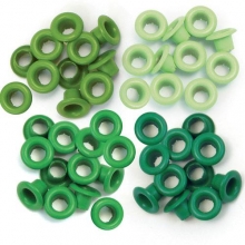Öljetter Eyelets 60-pack - Grön Mix - Hål 5 mm