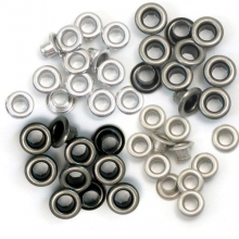 Öljetter Eyelets 60-pack - Metallisk Silver Mix - Hål 5mm