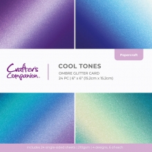 Paper Pad 6x6 Tum - Ombre Glitter Cool Tones - Crafter's Companion
